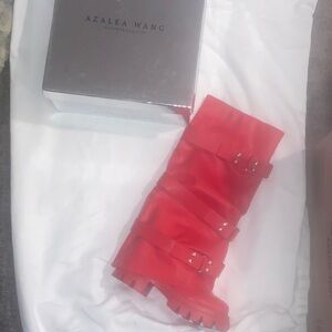Azalea  Wang Red Knee-High Boots